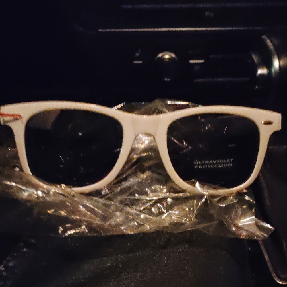 White Sunglasses with UV Protection